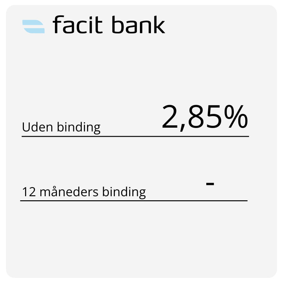 Facit Bank opsparingskonto
