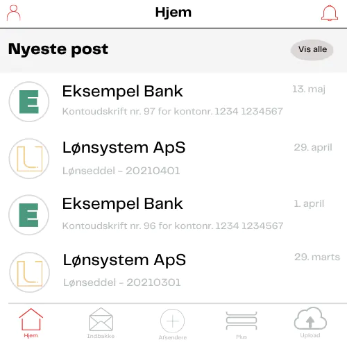 kontoudtog og E-boks på mobil