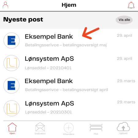 Klik på betalingsoversigt