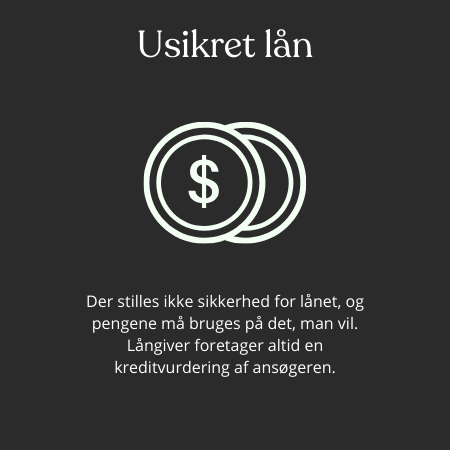 Grafik af usikret lån